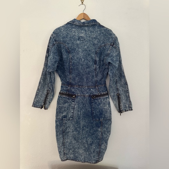 Fashion Nova Blue Denim Long Sleeve Dress - Picture 3 of 6